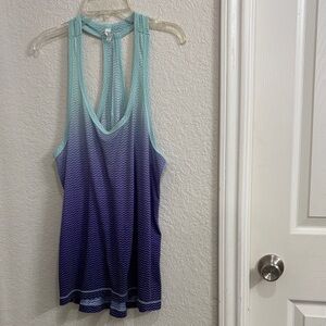 Ideology Aqua and Violet Tank Top